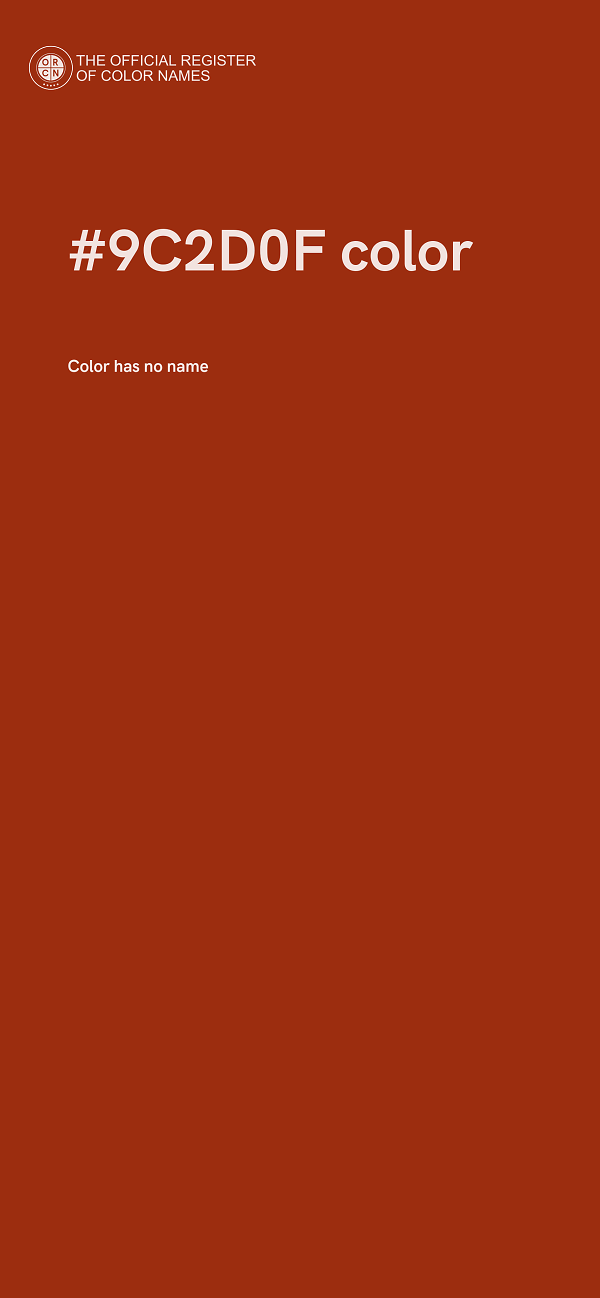 #9C2D0F color image