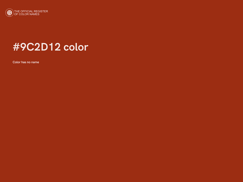 #9C2D12 color image