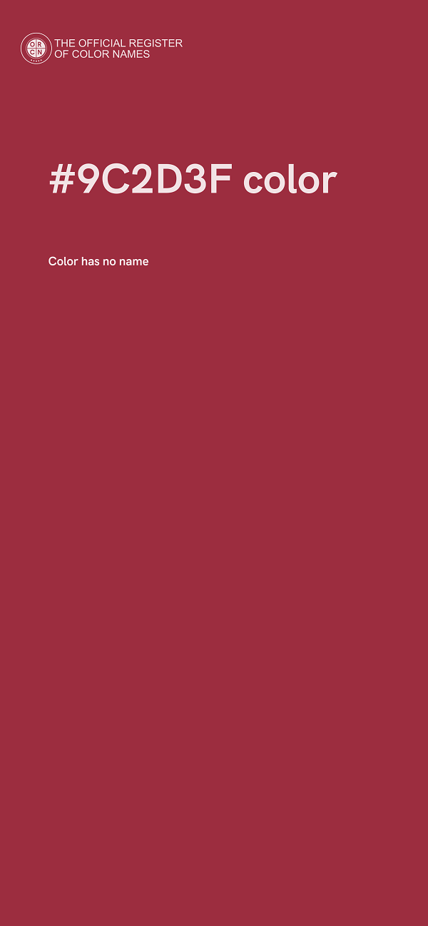 #9C2D3F color image