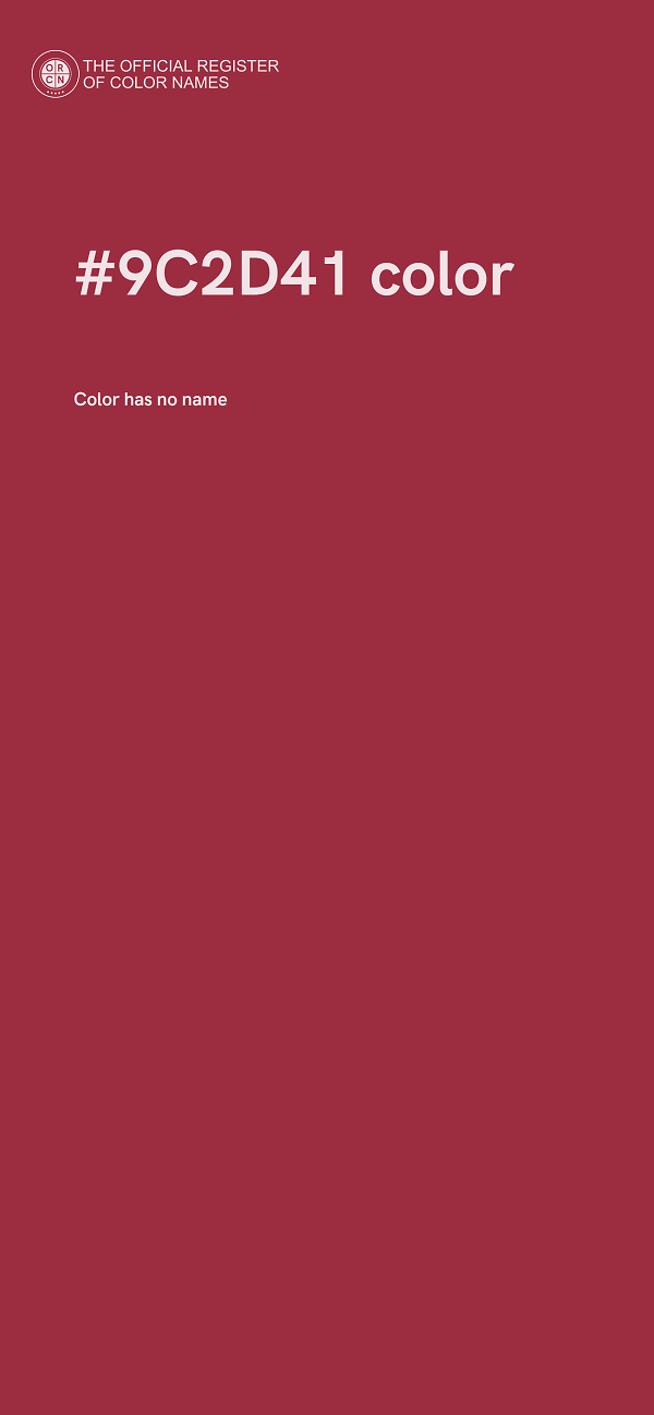 #9C2D41 color image