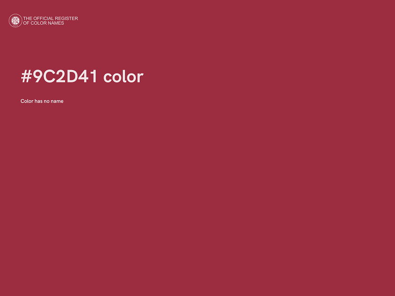 #9C2D41 color image
