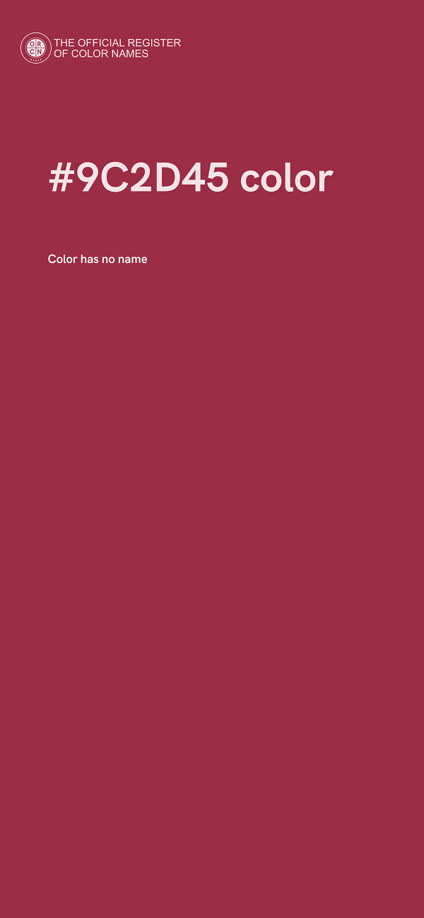 #9C2D45 color image