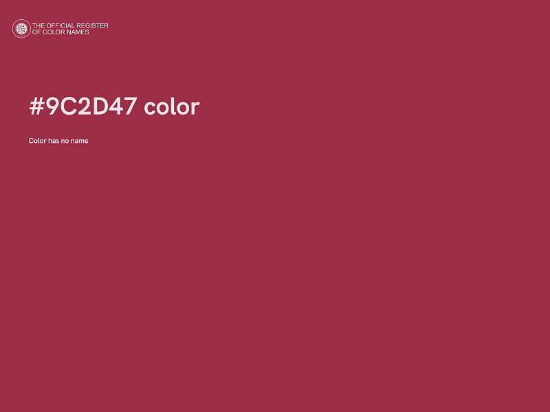 #9C2D47 color image