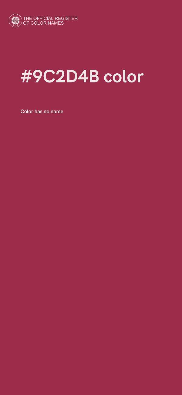 #9C2D4B color image