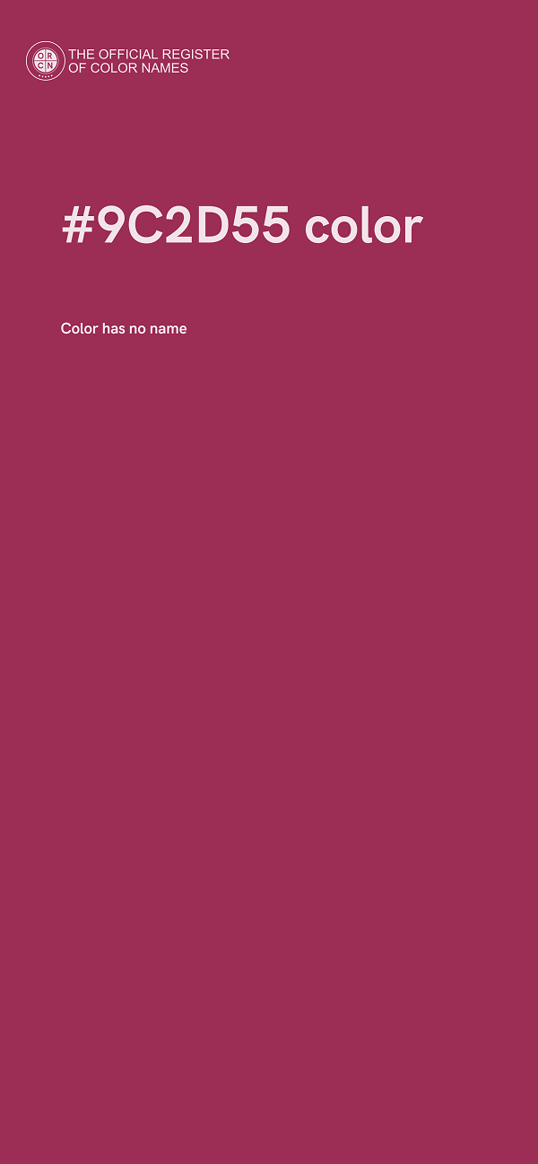 #9C2D55 color image