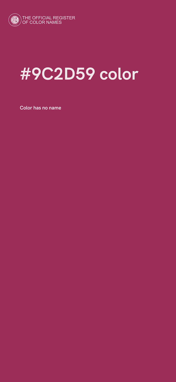 #9C2D59 color image