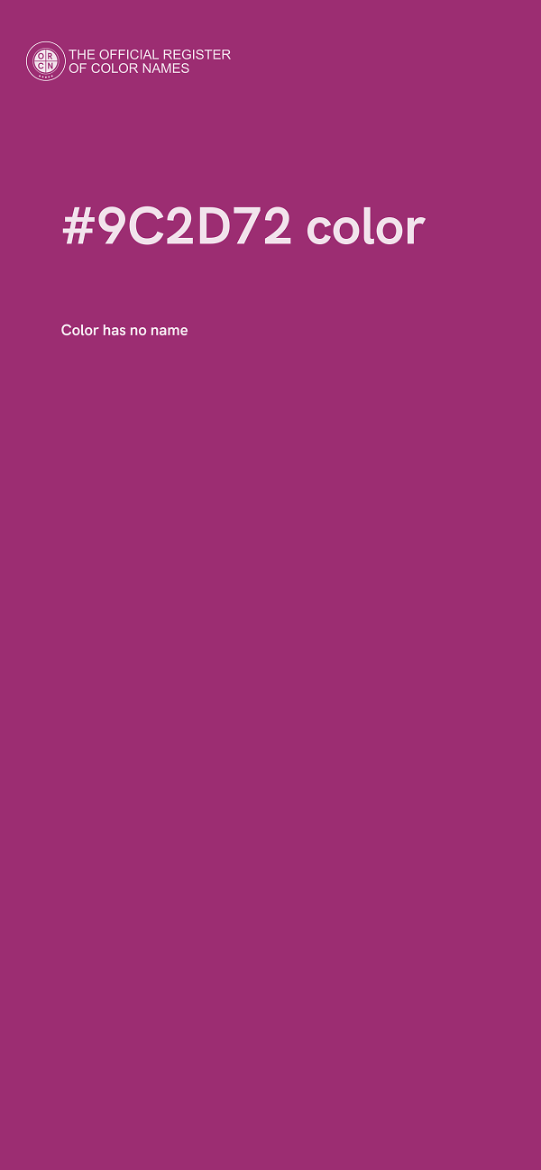 #9C2D72 color image