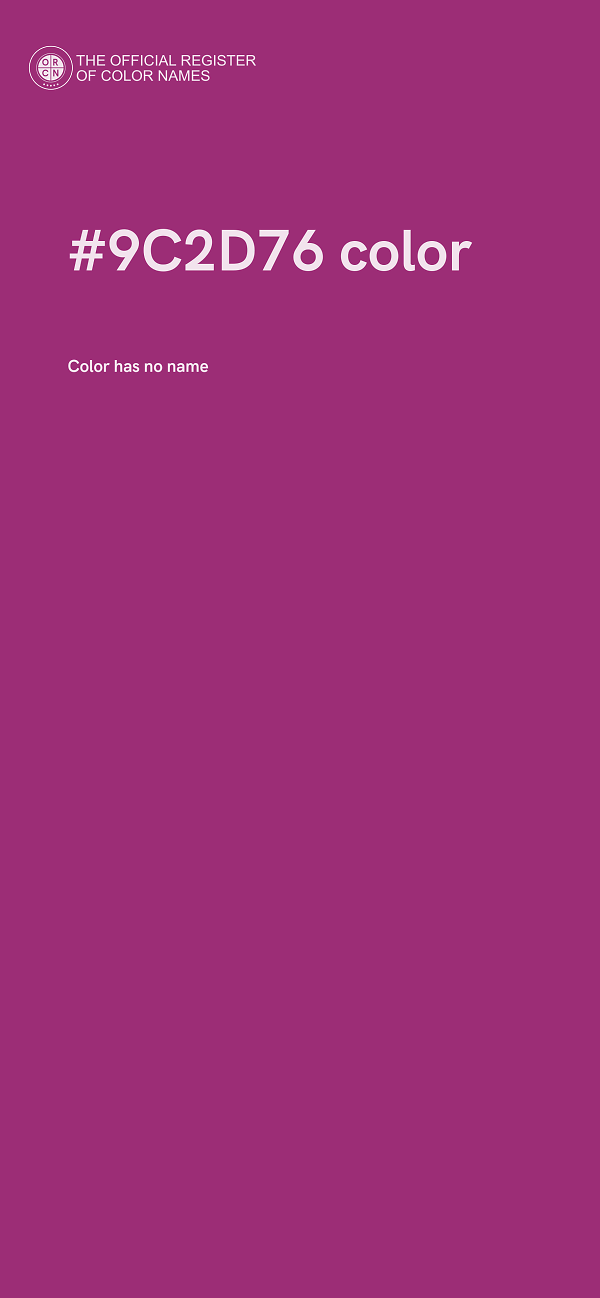 #9C2D76 color image