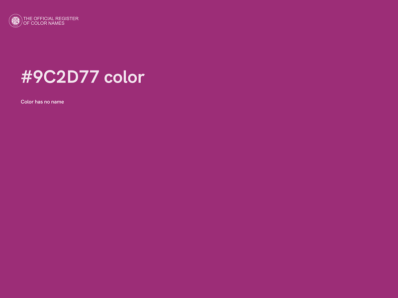 #9C2D77 color image