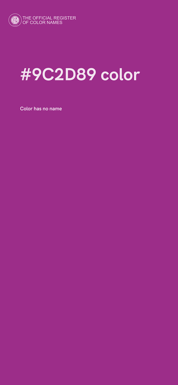#9C2D89 color image