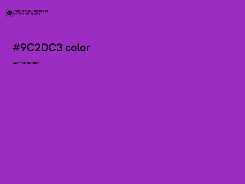 #9C2DC3 color image