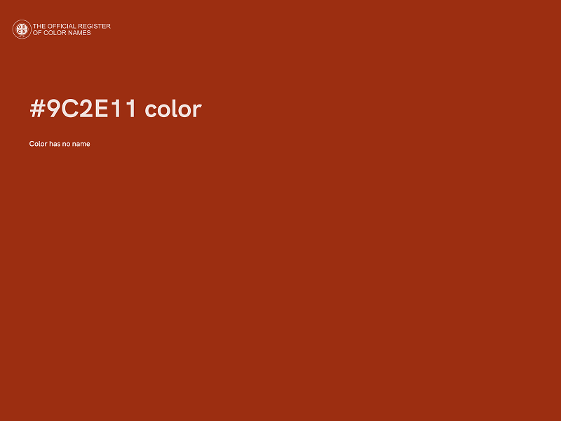 #9C2E11 color image