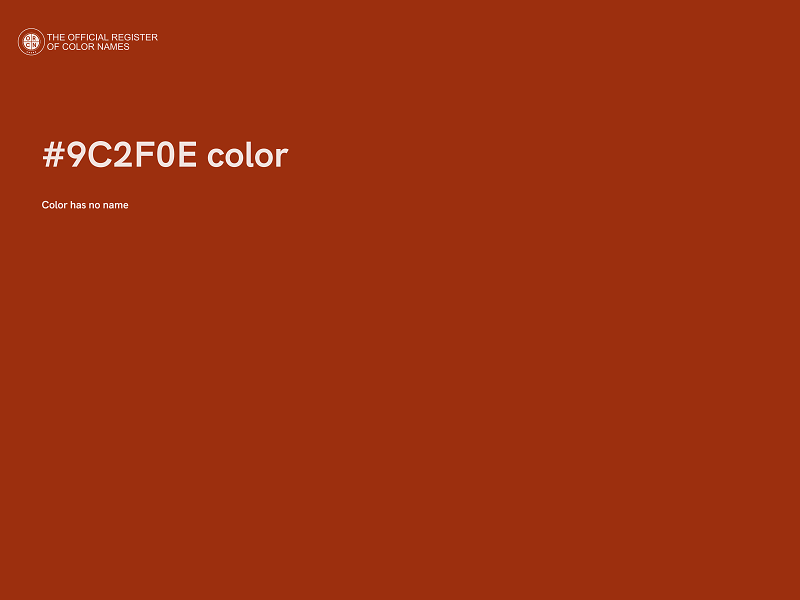#9C2F0E color image