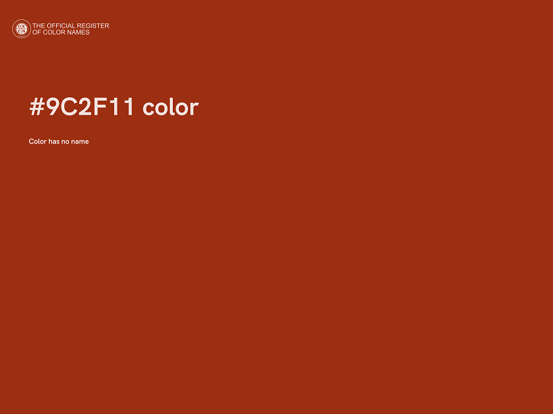 #9C2F11 color image