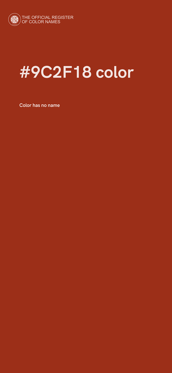 #9C2F18 color image