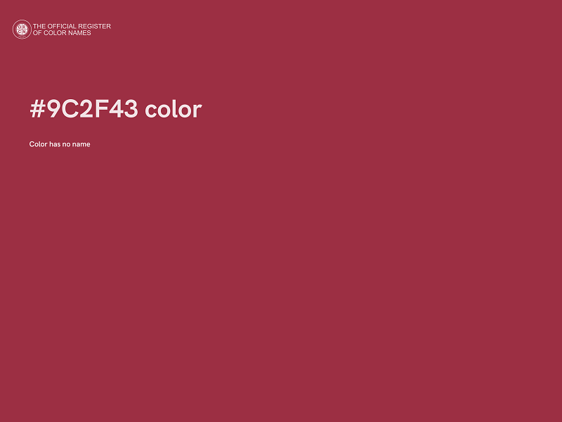 #9C2F43 color image