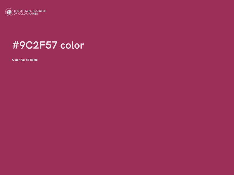 #9C2F57 color image