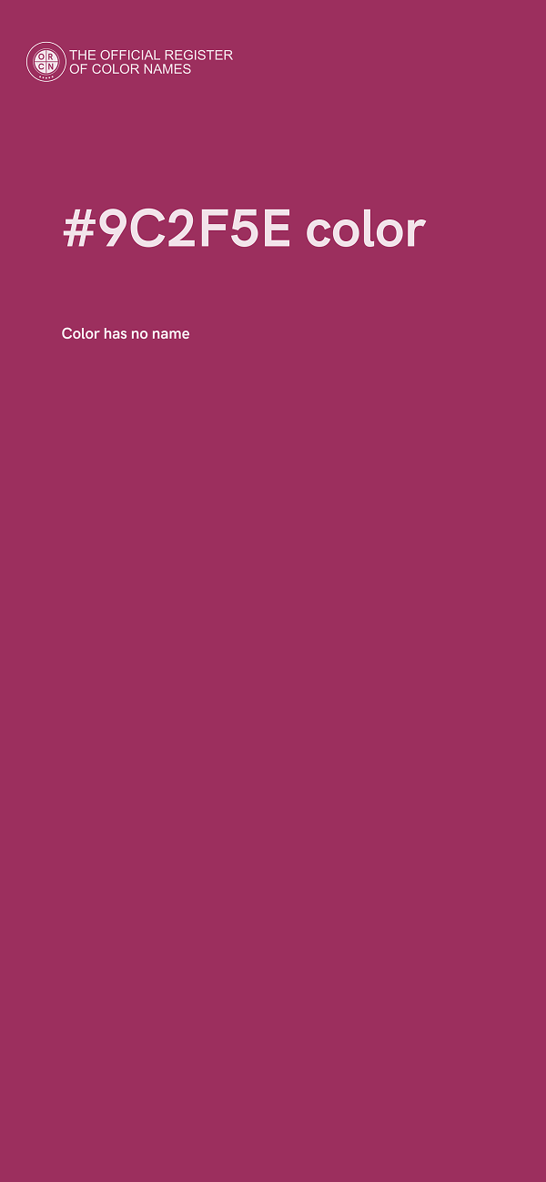 #9C2F5E color image