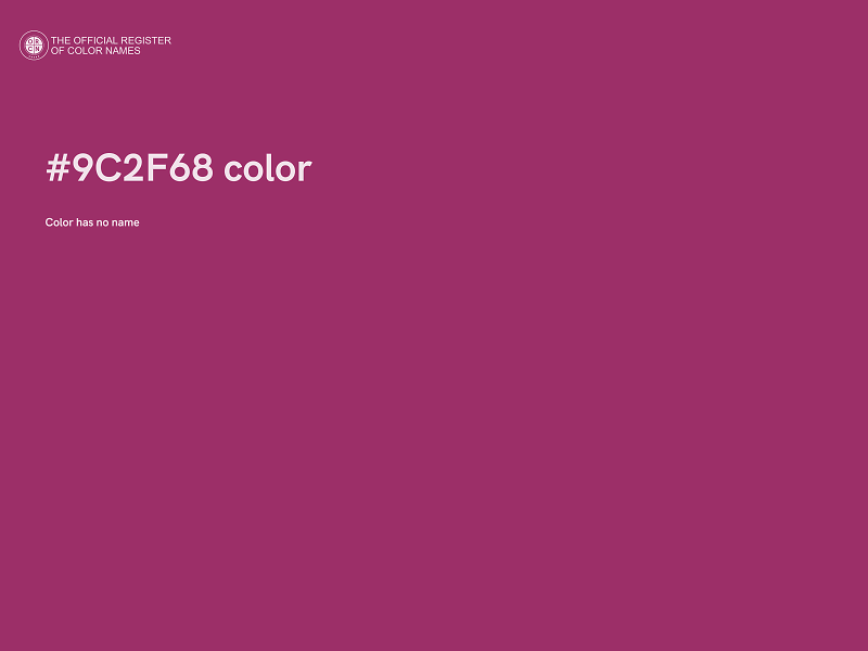 #9C2F68 color image