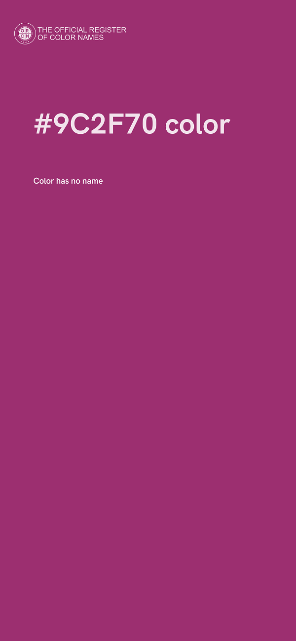 #9C2F70 color image