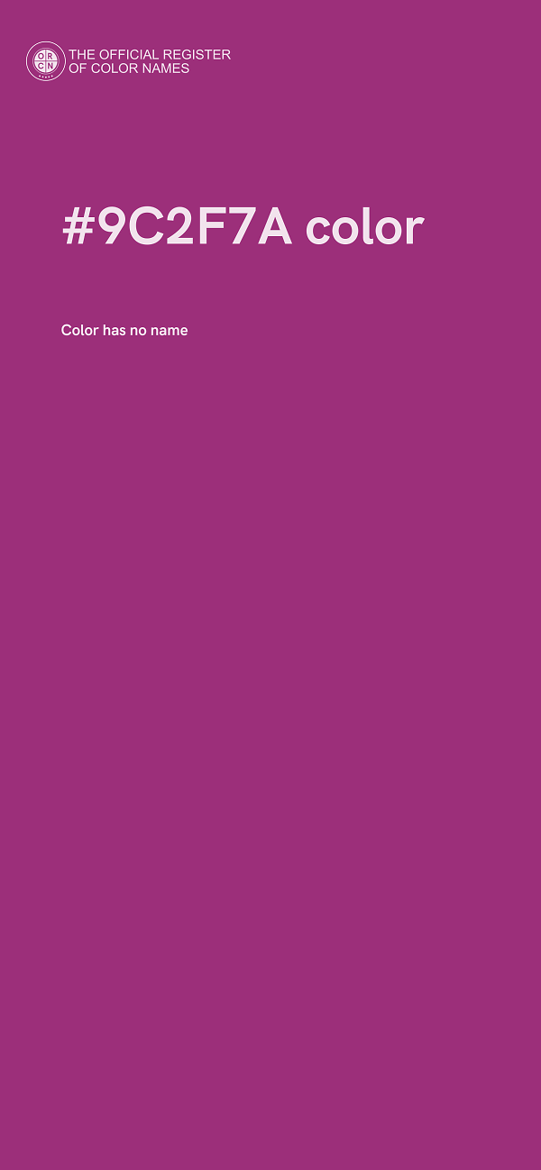 #9C2F7A color image