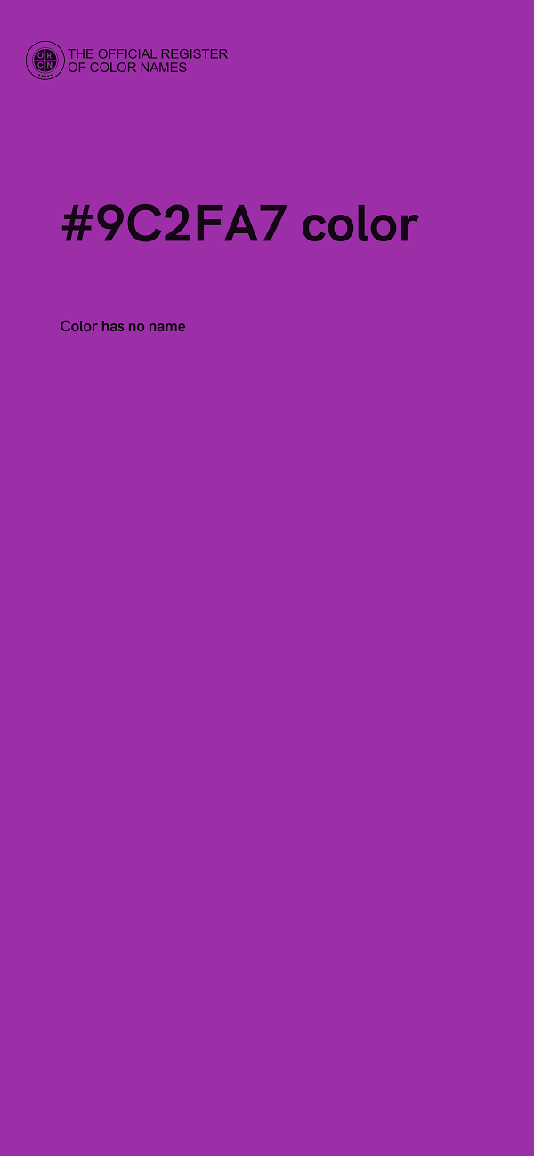 #9C2FA7 color image