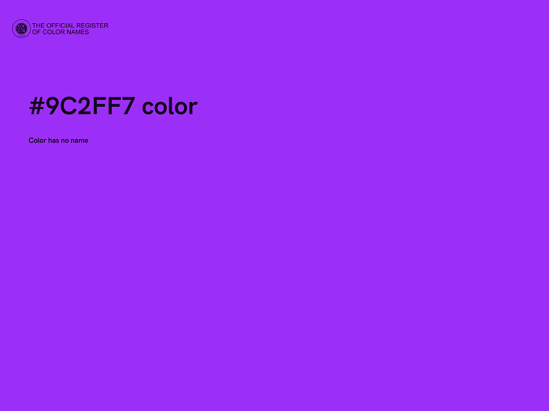 #9C2FF7 color image