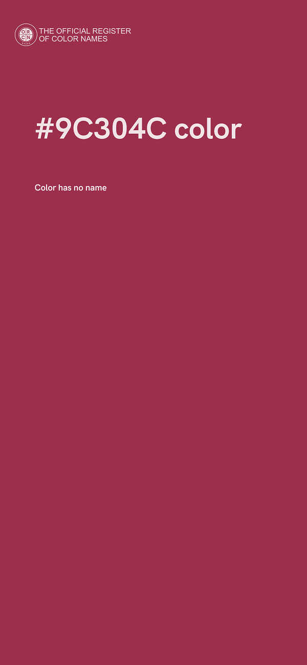 #9C304C color image