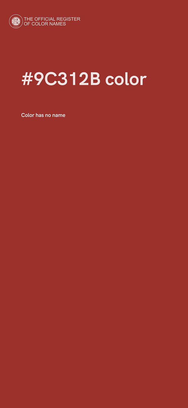 #9C312B color image
