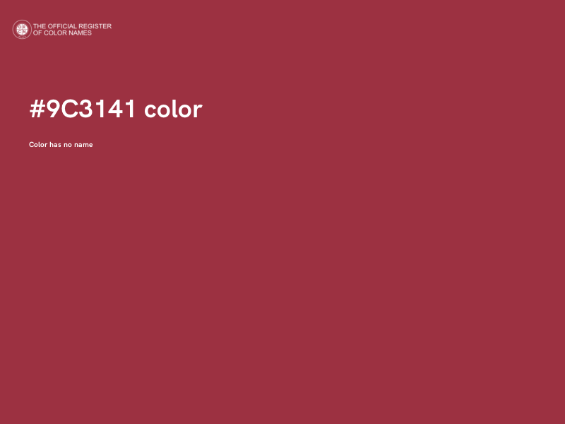 #9C3141 color image
