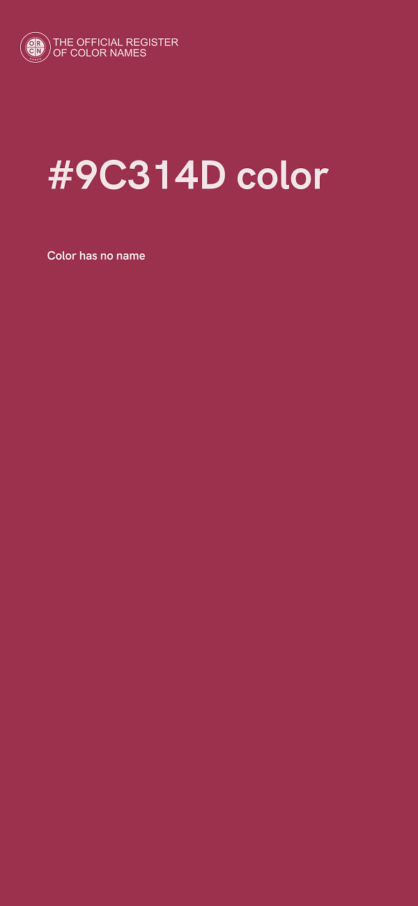#9C314D color image