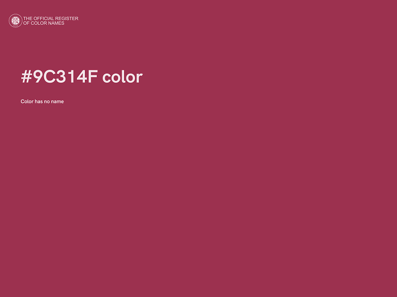 #9C314F color image