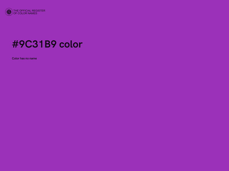 #9C31B9 color image