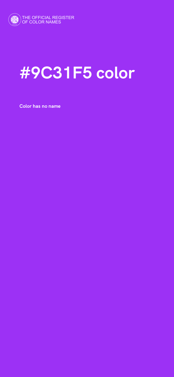#9C31F5 color image