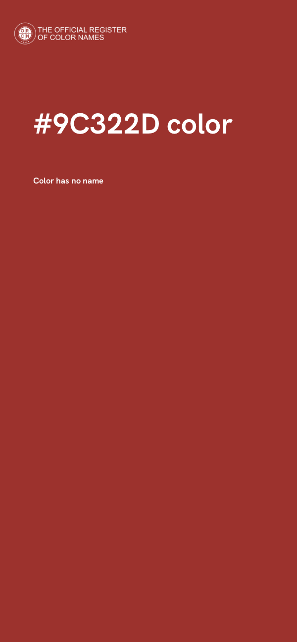 #9C322D color image