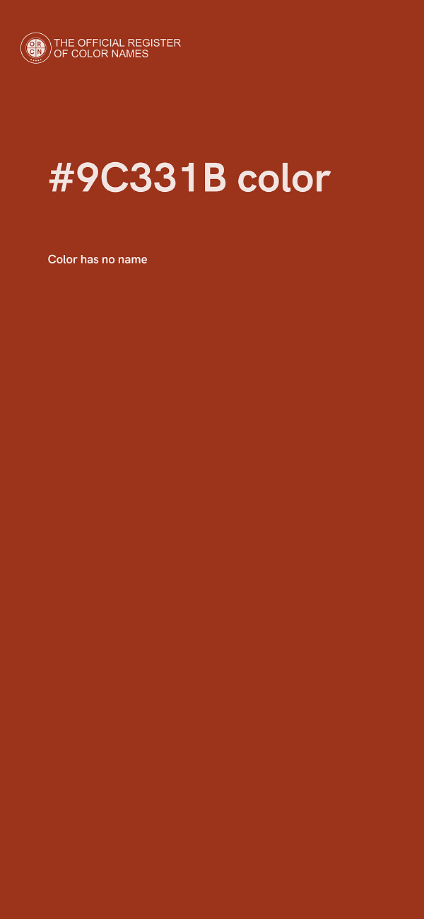 #9C331B color image