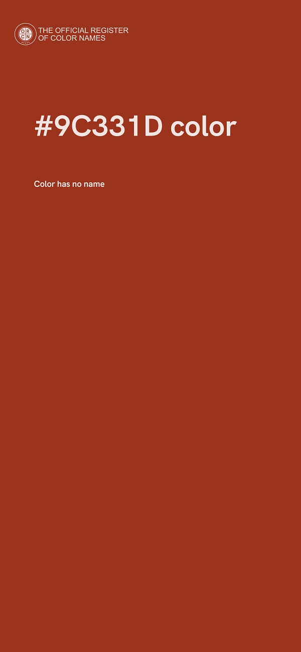 #9C331D color image