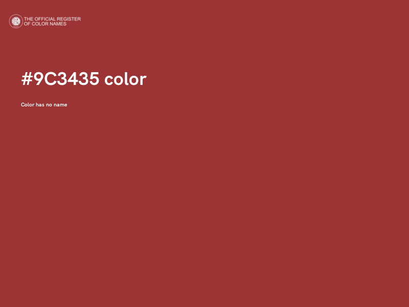 #9C3435 color image