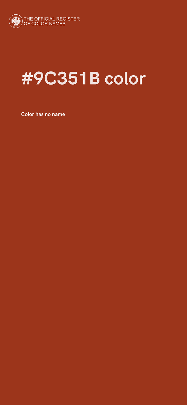 #9C351B color image