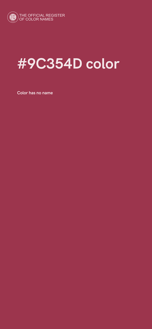 #9C354D color image