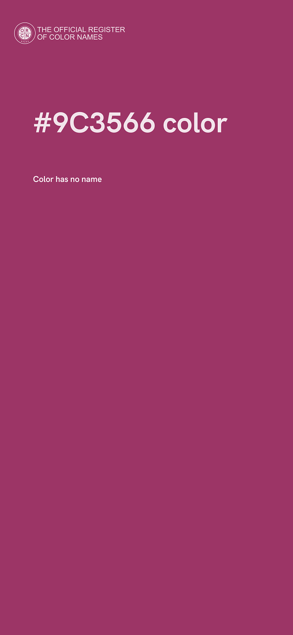 #9C3566 color image