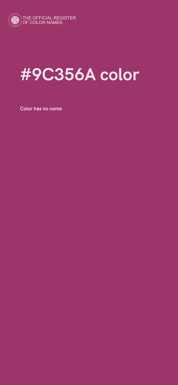 #9C356A color image