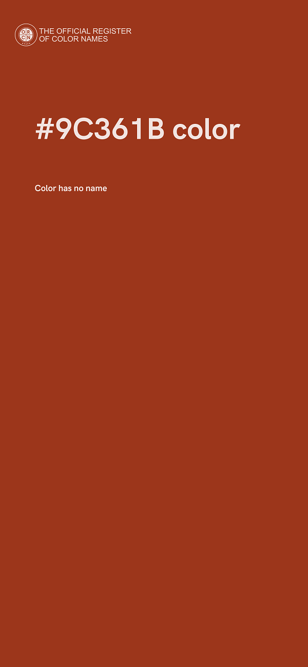 #9C361B color image