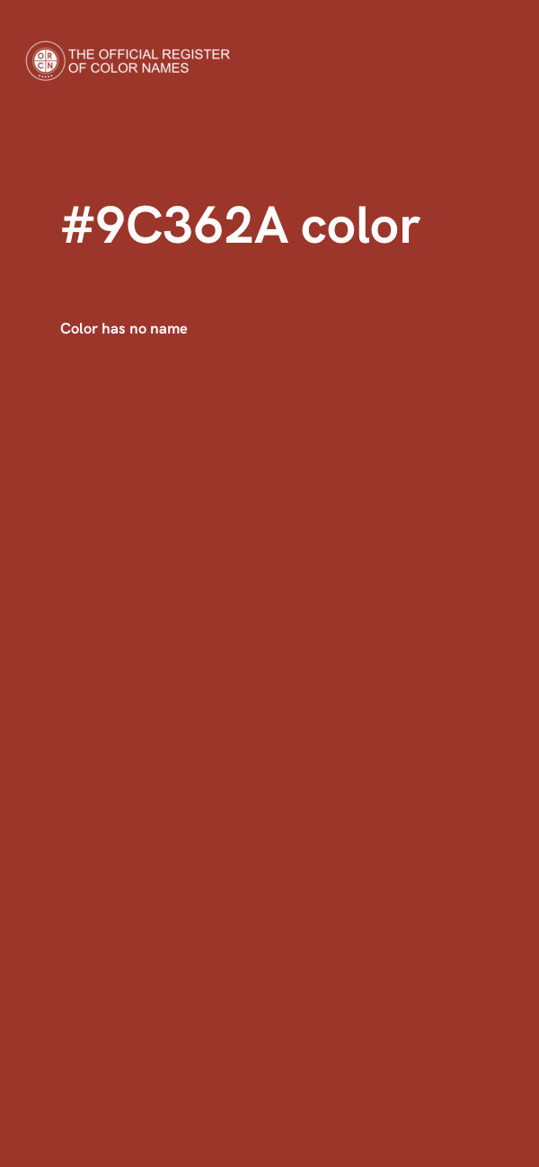 #9C362A color image