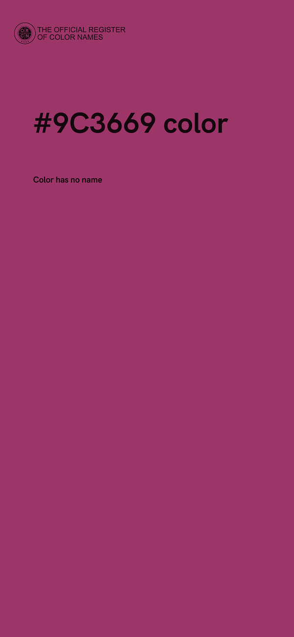#9C3669 color image