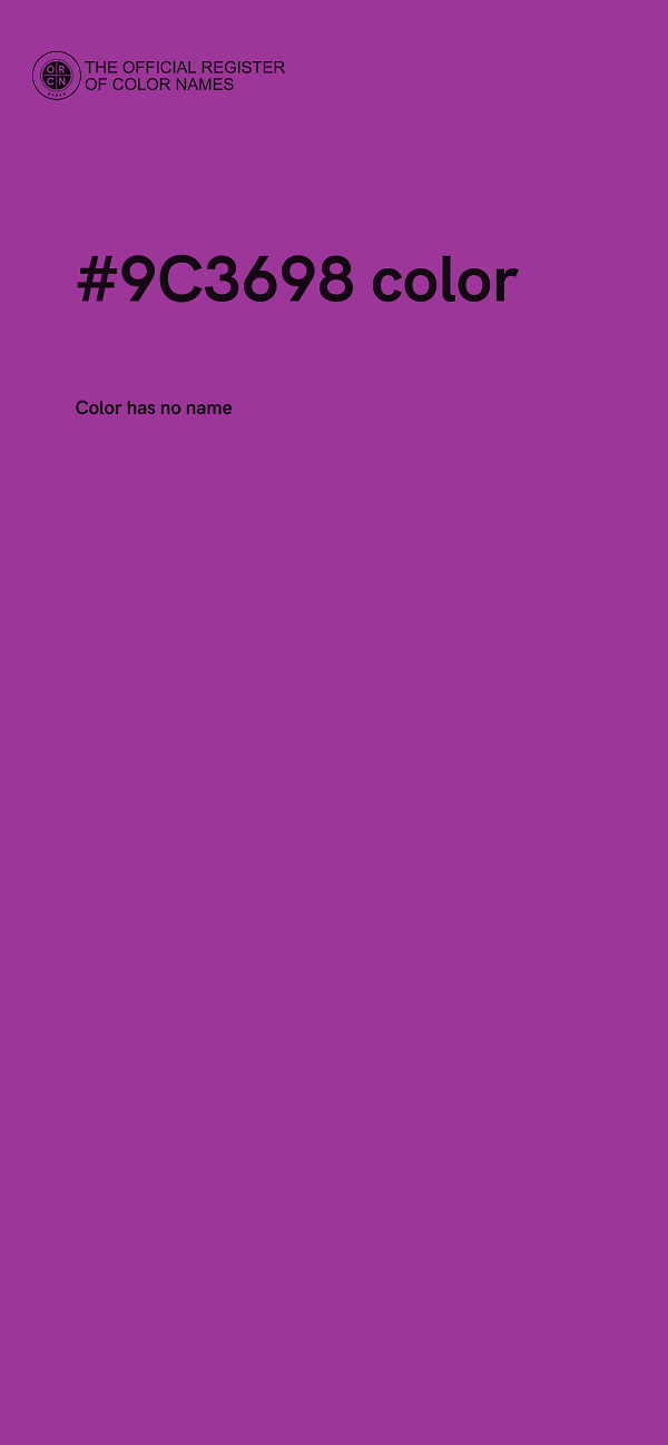 #9C3698 color image