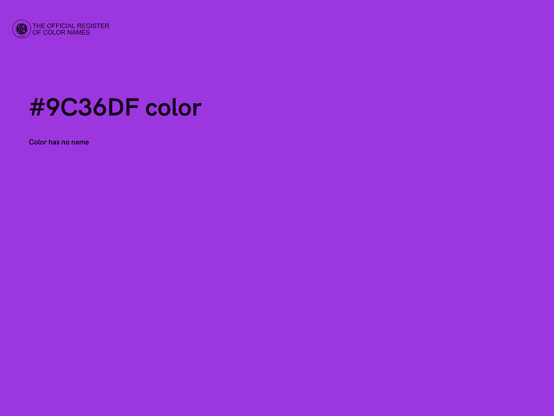 #9C36DF color image