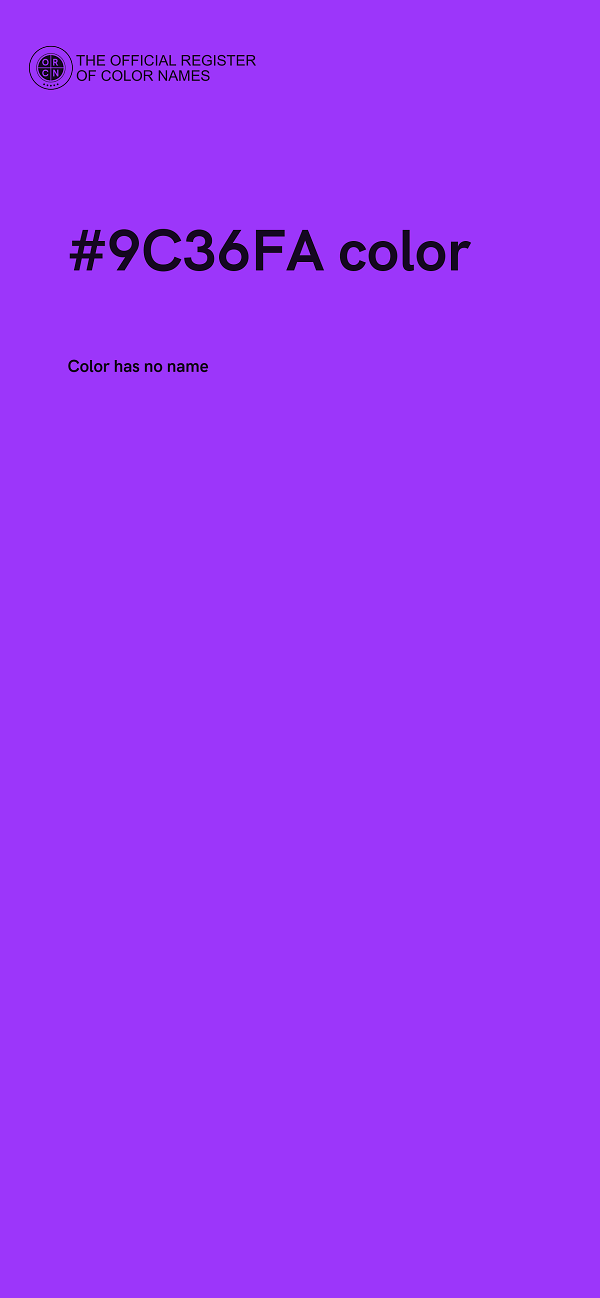 #9C36FA color image