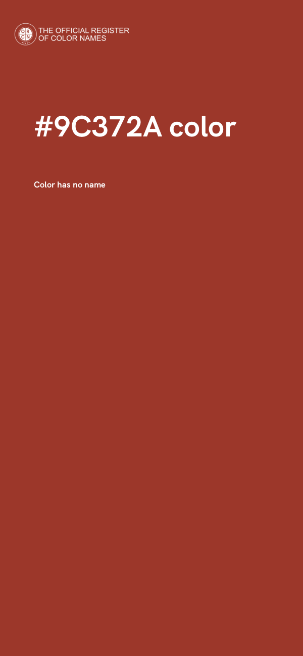 #9C372A color image