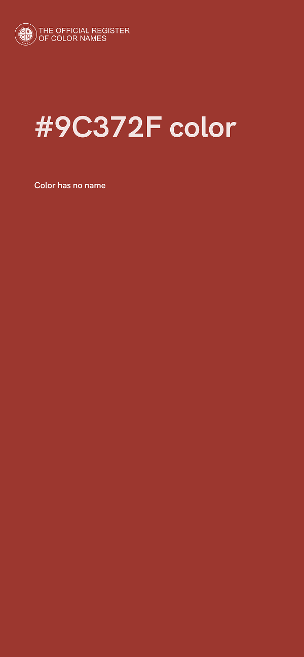 #9C372F color image